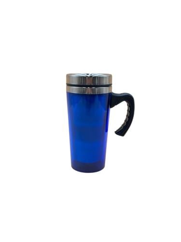 كوب قهوة محمول بمقبض حافظ للحرارة ستانلس ستيل