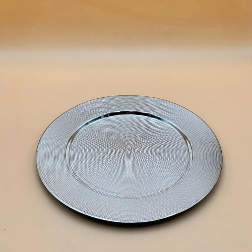 طبق تقديم فضي للحلويات والمكسرات والمعمول