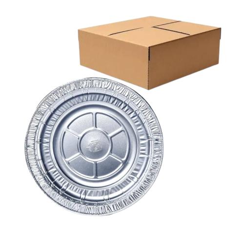 كرتون صحون قصدير دائري وسط 35 سم 50حبة