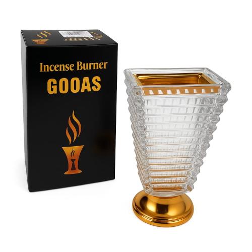 مبخرة فاخرة تصميم اكرلك بلمسة ذهبية أنيقة