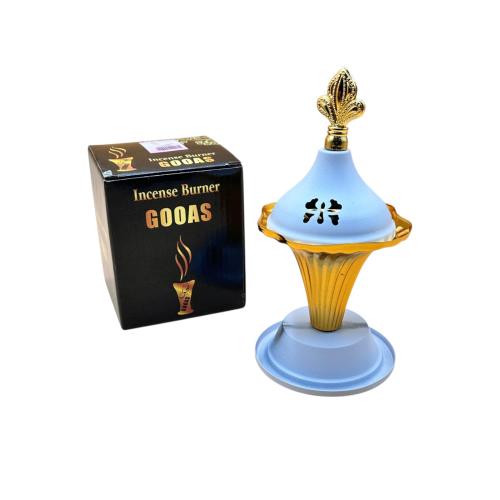 مبخرة بيضاء فاخرة بلمسات ذهبية - تصميم عصري يفيض ب...