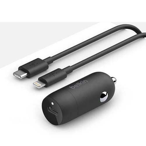بيلكن - شاحن سيارة بقوة 20 واط بتقنية PD مع كيبل ا...