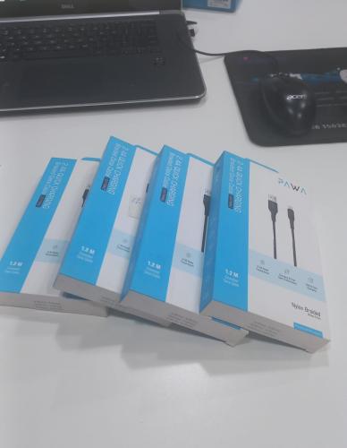 PAWA -باوا كيبل يو اس بي - لايتنينق بطول 1.2 متر -...