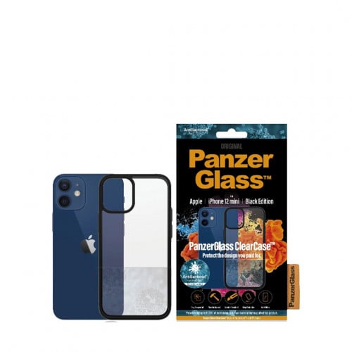 بانزر جلاس - كفر حماية شفاف باطراف اسود للايفون 12...