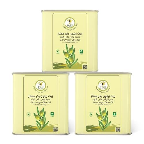 6 لتر زيت زيتون الجوف عصرة الموسم 2025 موزع على 3...