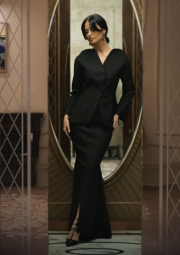 Black Classy Jacket & Skirt Set