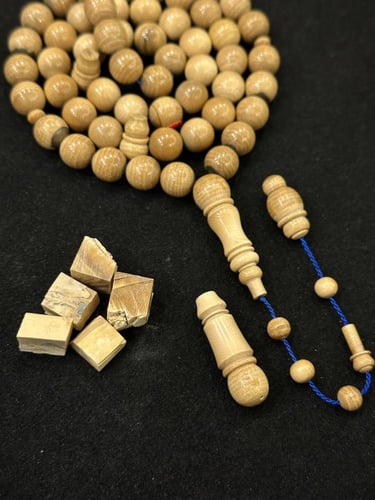 سبحة عاج ماموث طبيعي