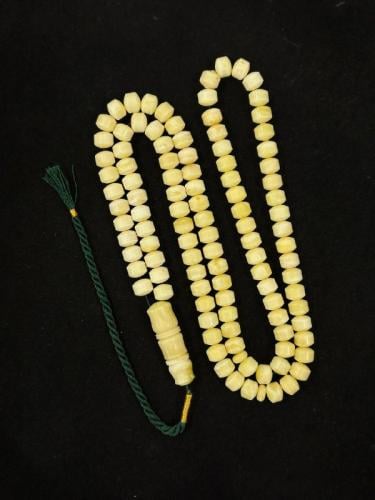 سبحة كهرمان طبيعي مع شهادة