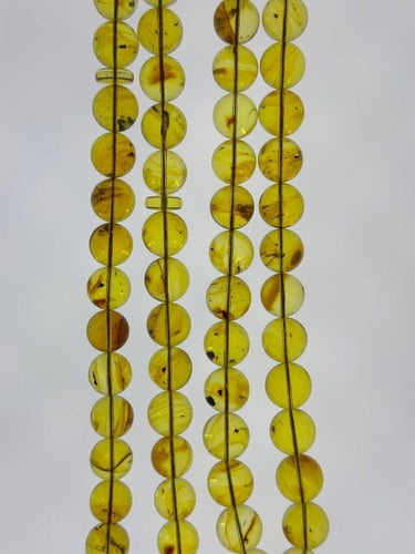 سبحة كهرمان طبيعي حشري