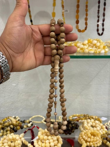 سبحة عاج ماموث طبيعي