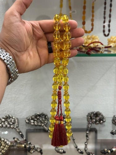 سبحة كهرمان شفاف