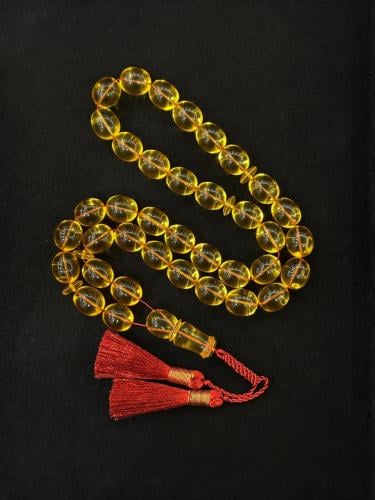 سبحة كهرمان شفاف