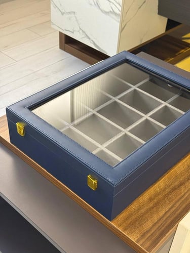 صندوق تخزين جلد فاخر للسبح