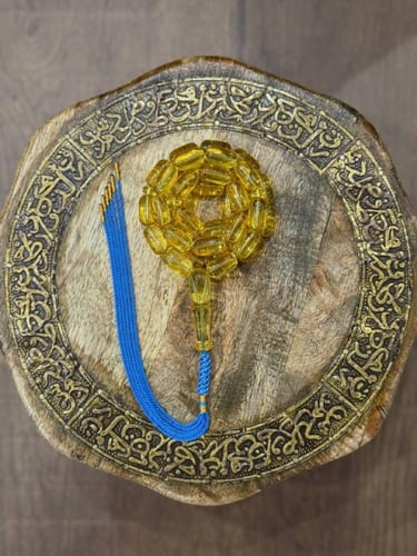 سبحة كهرمان شفاف