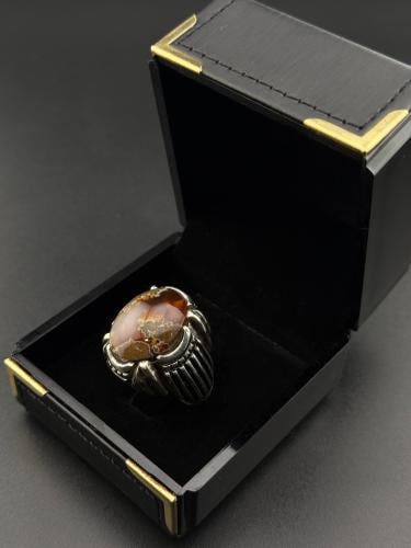 خاتم عقيق يماني طبيعي