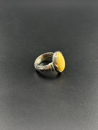 خاتم كهرمان طبيعي