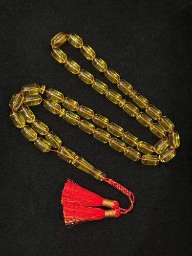 سبحة كهرمان شفاف