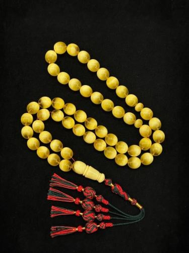 سبحة كهرمان منوصف تربل سوبر