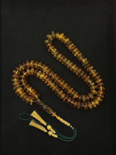 سبحة كهرمان طبيعي معطش