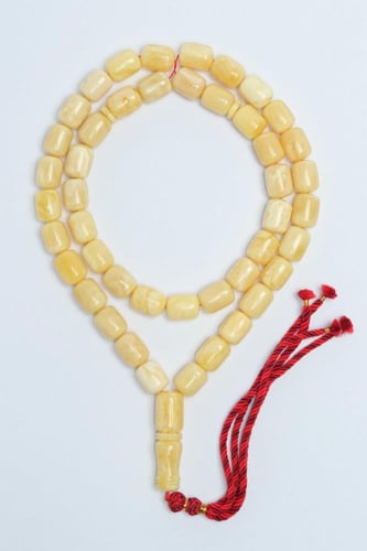 سبحة كهرمان كلنقرادي محاحي مع شهادة