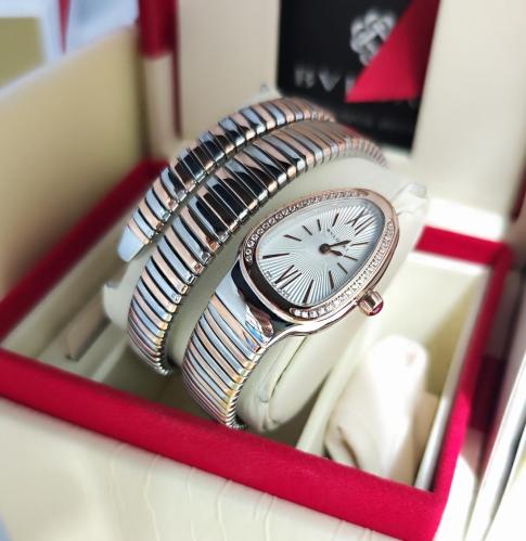 ساعه بولغاري نسائي هاي كوالتي استل ستيل بكامل المل...