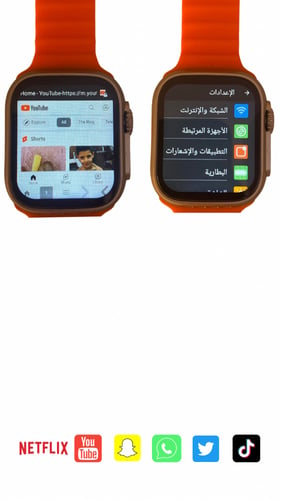 ساعة الترا 8 ا تدعم شريحة الاتصال والواي فاي 4G مع...
