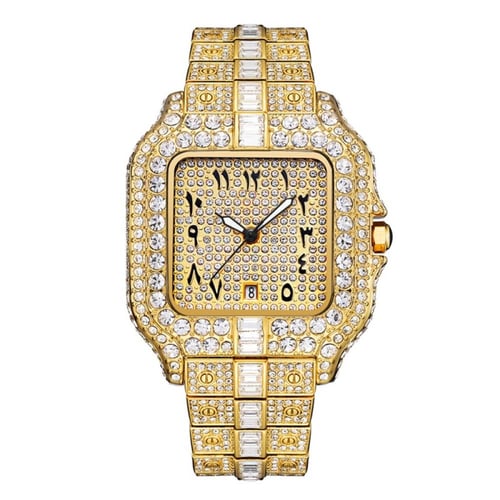 Hip Hop Full Diamond Quartz Watch