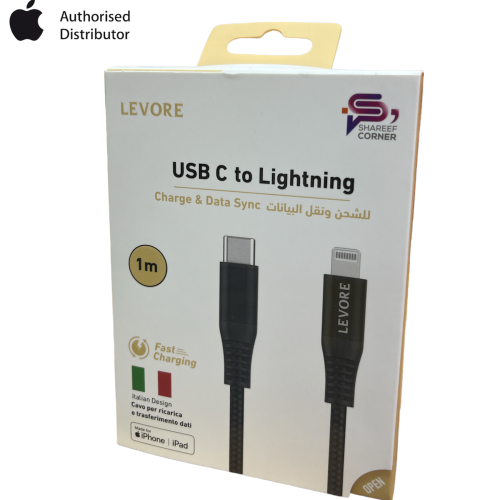 ليفوري USB معتمد من MFI 1.0 متر ، LCS421-BK
