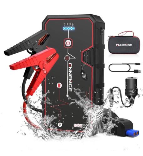 جهاز تشغيل لبطارية السيارة محمول بذروة 2000 امبير،...