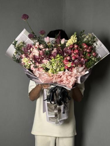 بوكيه ورد طبيعي متنوع