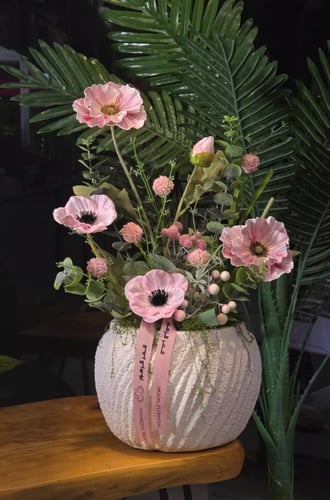 فازة ورد صناعي فخمة - هدية لكل المناسبات | قمر الز...