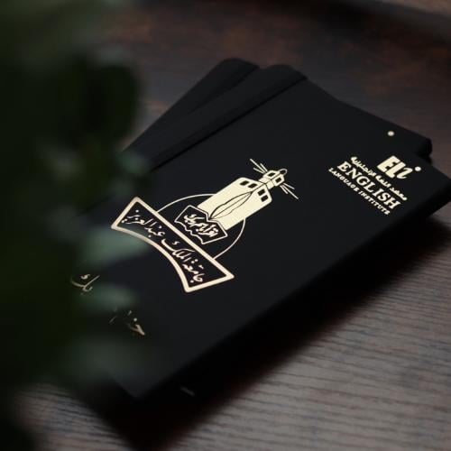 دفتر A6 بطباعة ذهبي