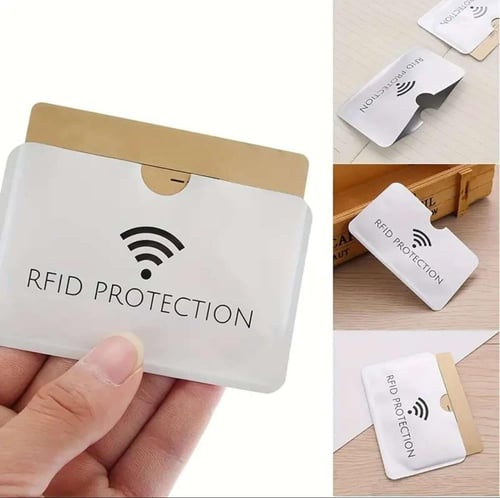 حافظة حماية البطاقات البنكية من السرقة لون أبيض
