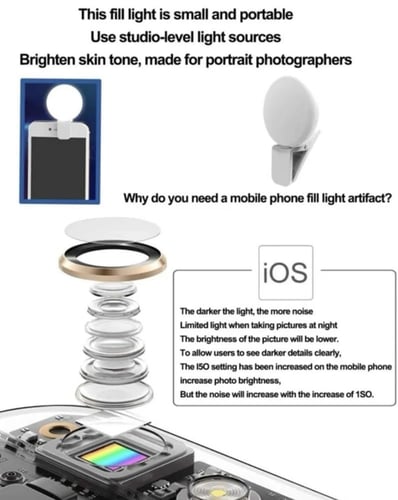 انارة سيلفي للجوال دائرية