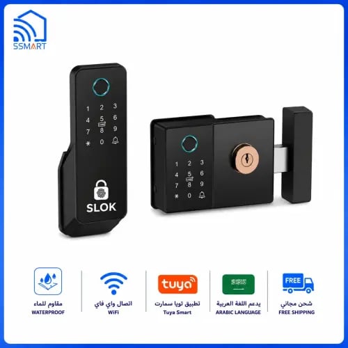 كيلون باب خارجي ذكي SLOK 903 PLUS WiFi مزدوج البصم...