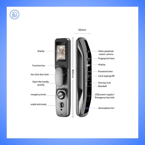 قفل الباب الذكي كاميرا واي فاي