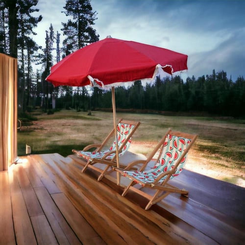 شمسية بحر - مظلة بحر لون احمر