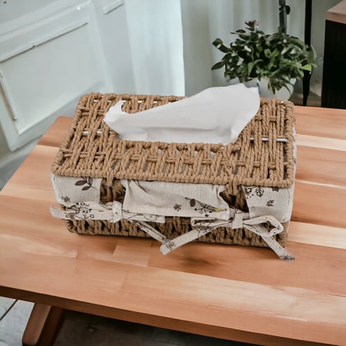 حافظة مناديل منسوجة يدويًا