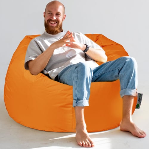 بين باج أندي لون برتقالي مقاوم للماء كبير الحجم