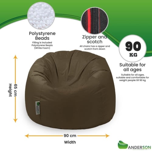 بين باج أندرسون لون بني مقاوم للماء متوسط الحجم