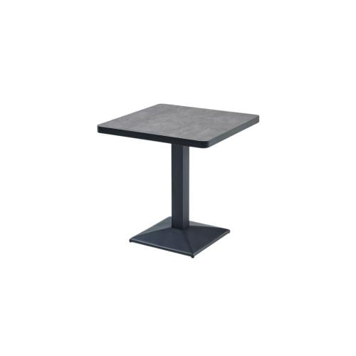 طاولة كافيه مربعة مودرن بقاعدة معدنية