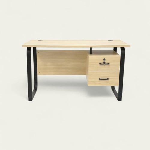 مكتب عمل خشبي مع أدراج وقفل