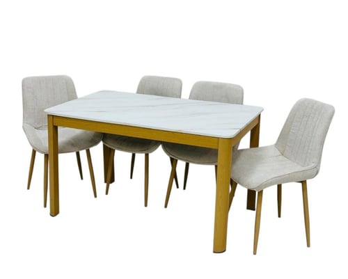 طاولة طعام رخام 4 كرسي