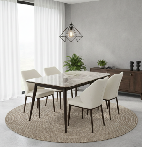 طقم طاولة طعام "أوبال" 4 كراسي - مودرن