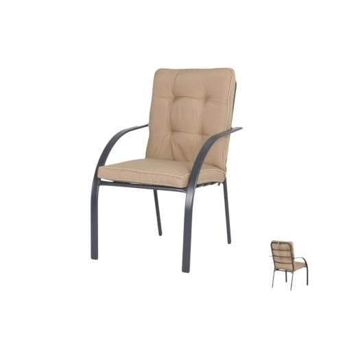 كرسي الاسترخاء الخارجي المودرن لون بيج