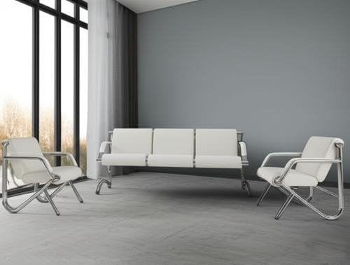 كنب جلد مكتبي ابيض