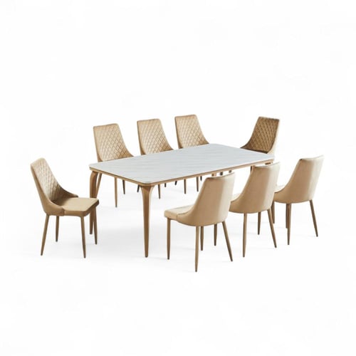 طاولة طعام رخام 8كرسي