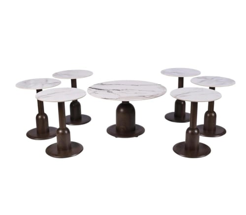 طقم طاولات الضيافة الملكي (7 قطع)