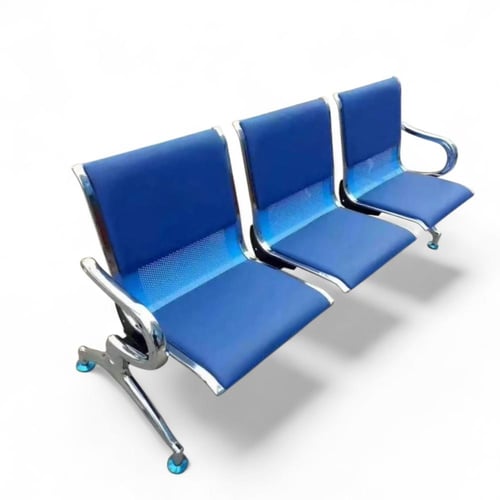 كراسي انتظار ثلاثية "مودرن" جلد