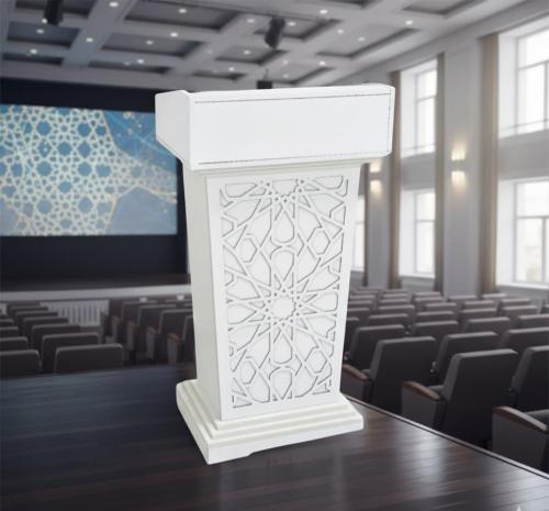 منبر خطابة الفاخرة (بوديوم) بتصميم هندسي إسلامي اب...